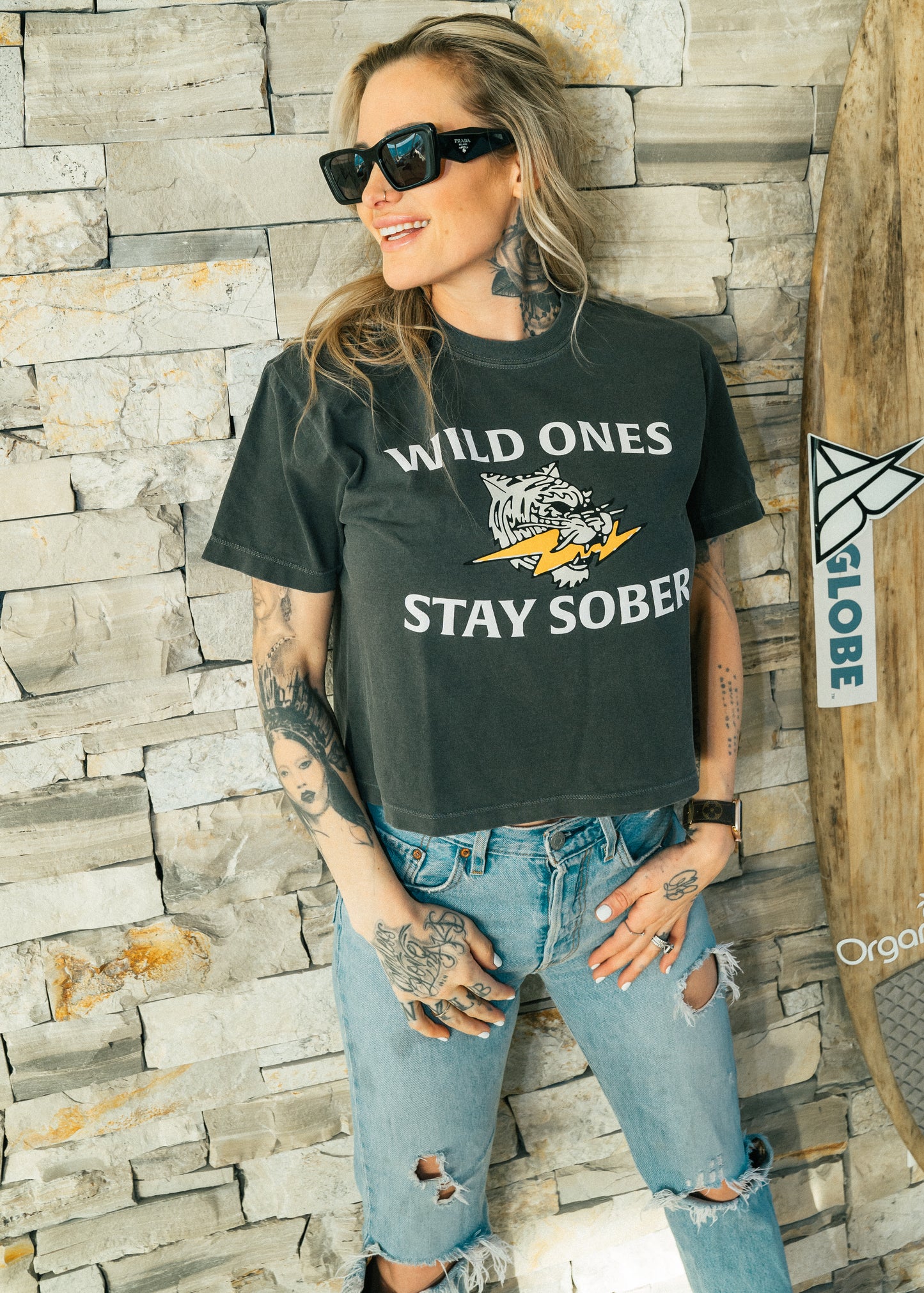 Wild ones stay sober CROP TOP!