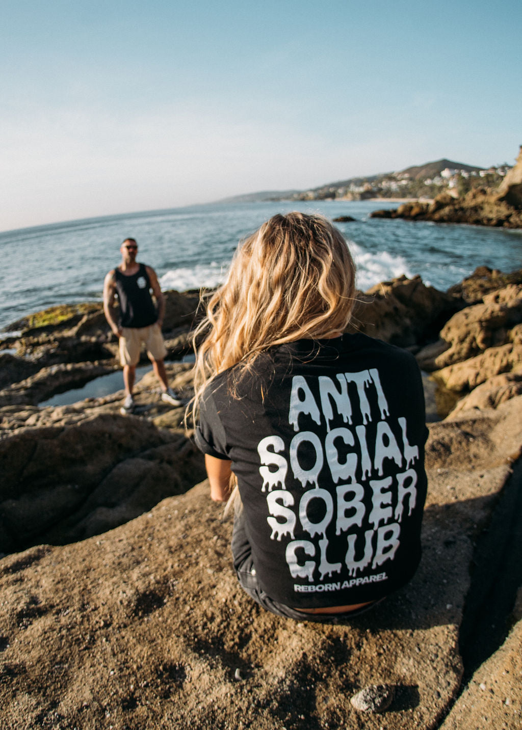 Melting Anti Social Sober Club black t shirt