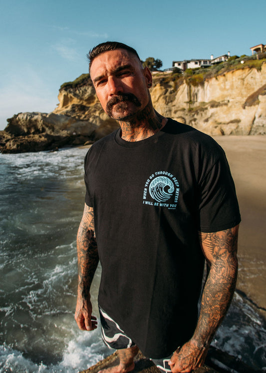 Isaiah 43:2 Black T shirt