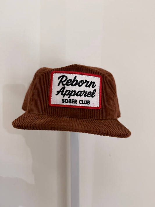 Sober Club Brown Corduroy Hat