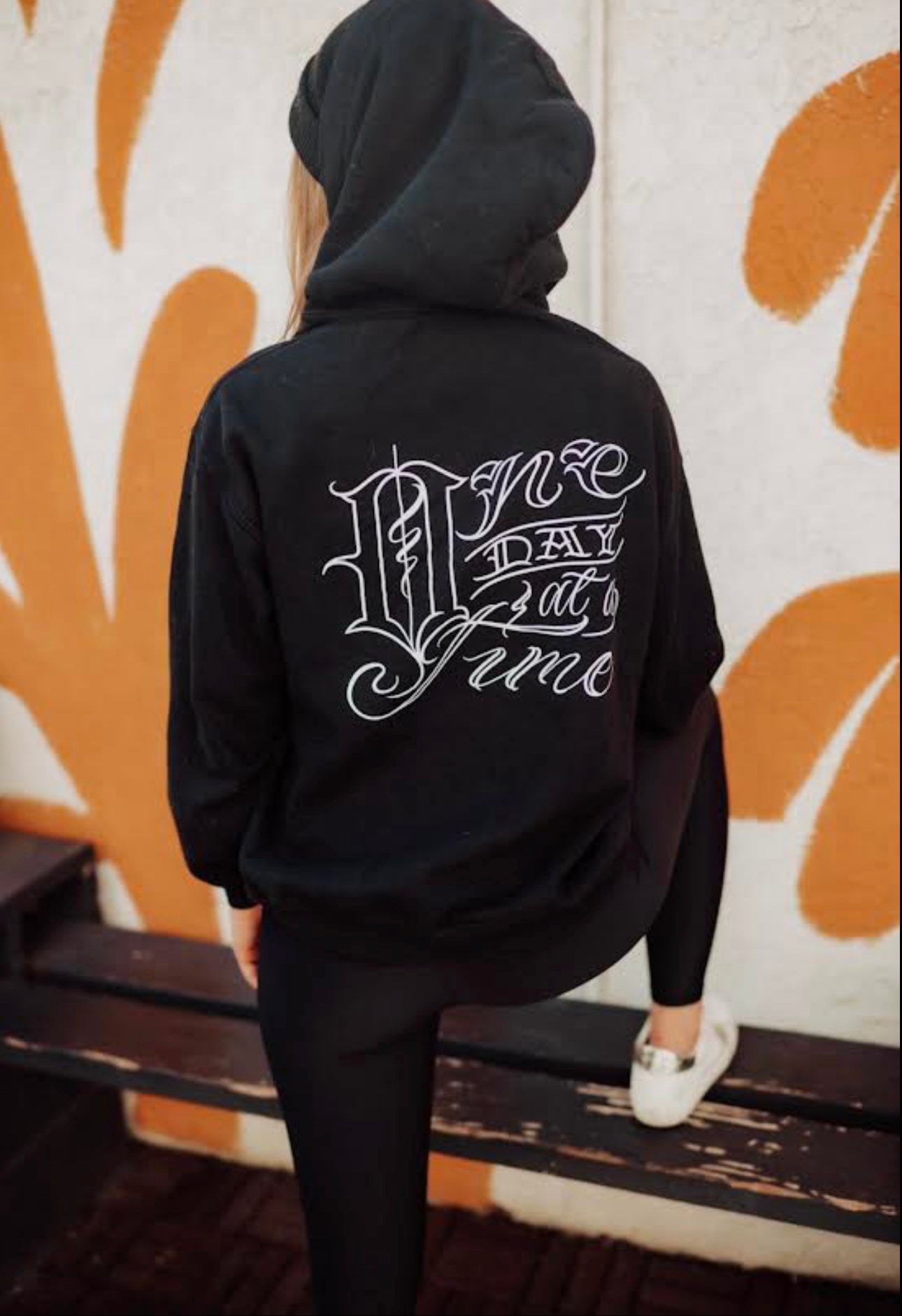 One day/ script hoodie