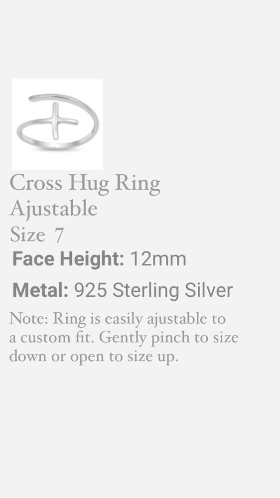 Cross Hug Ring - Adjustable