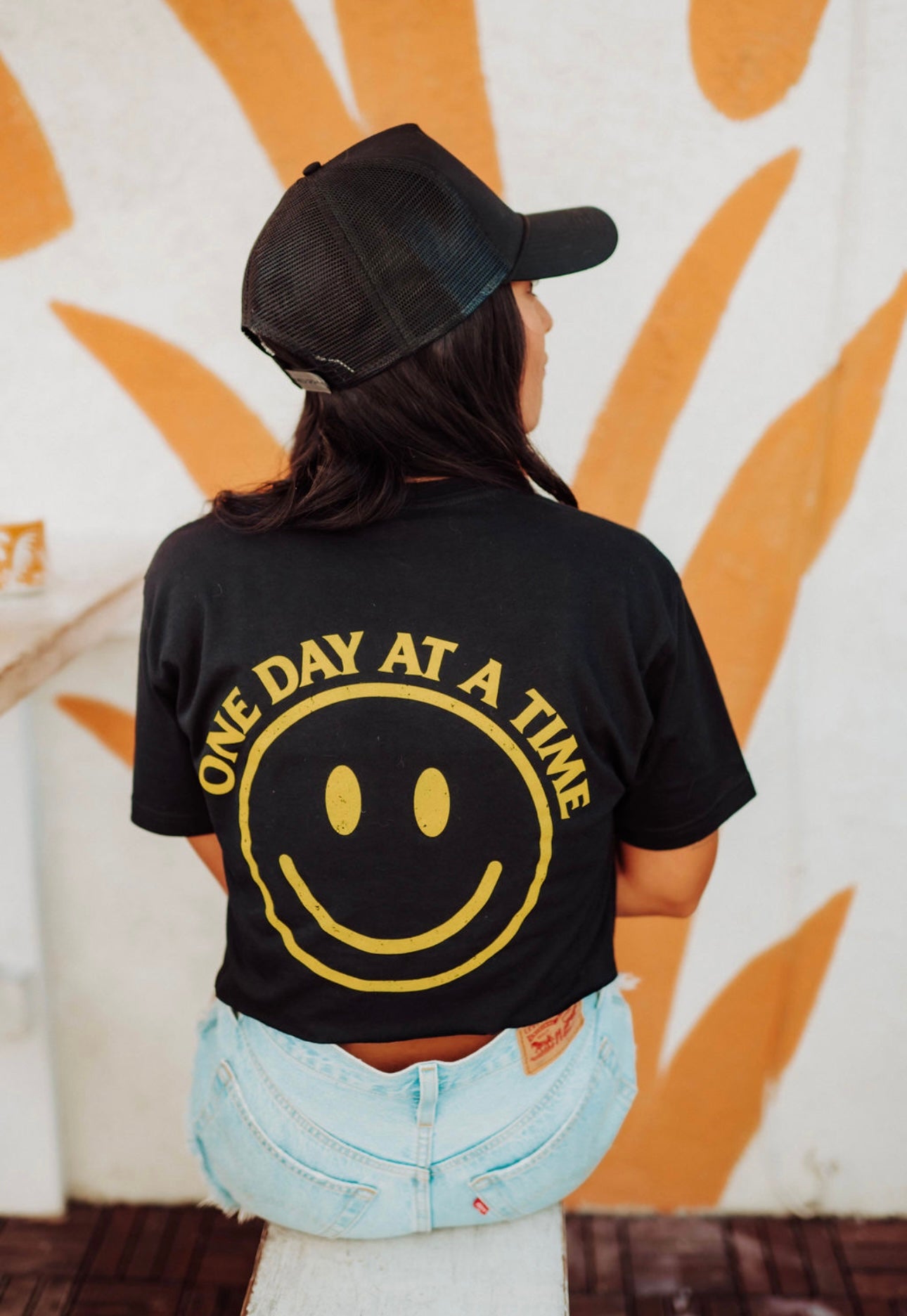 Smiley One Day At A Time T-Shirt ( preorder 2 weeks turn around)