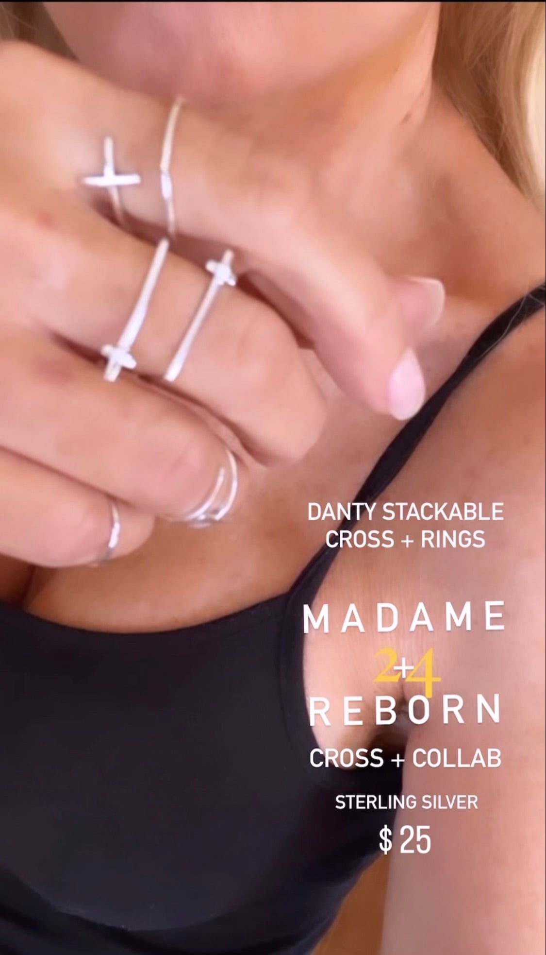 Cross Hug Ring - Adjustable