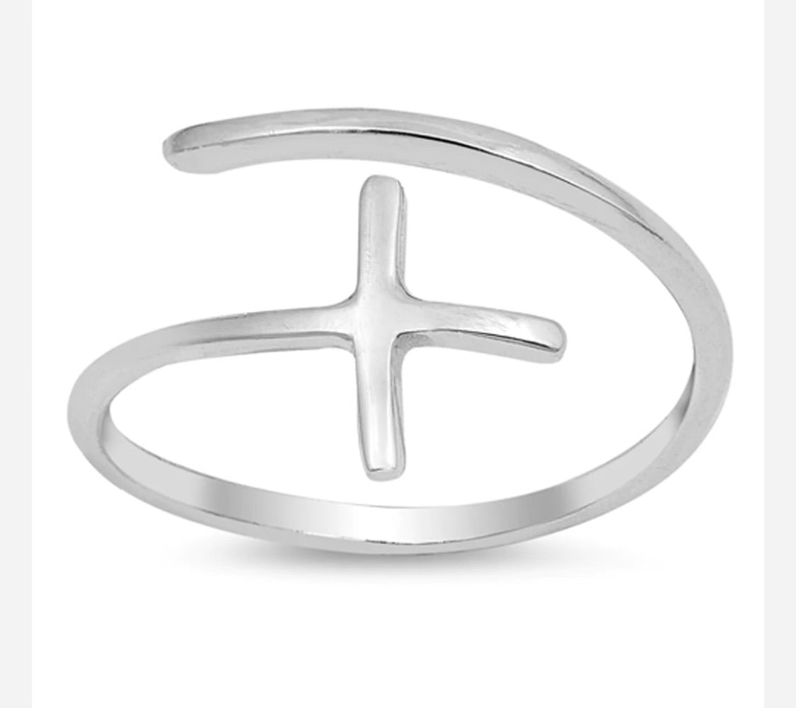 Cross Hug Ring - Adjustable