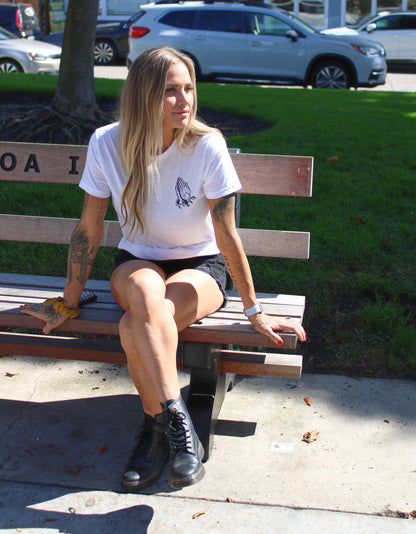 Choose God/ praying hands -white t-shirt