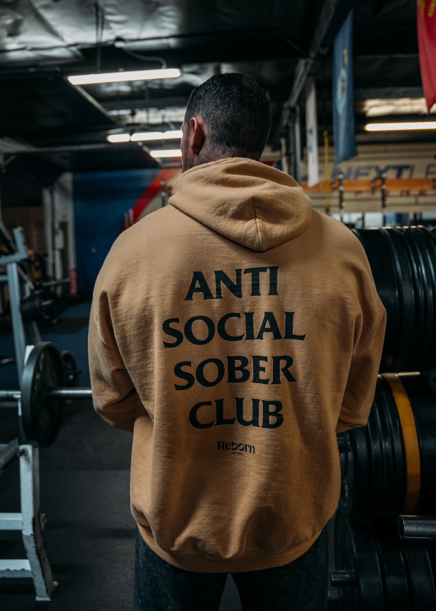 Gold Anti Social Sober Club Hoodie