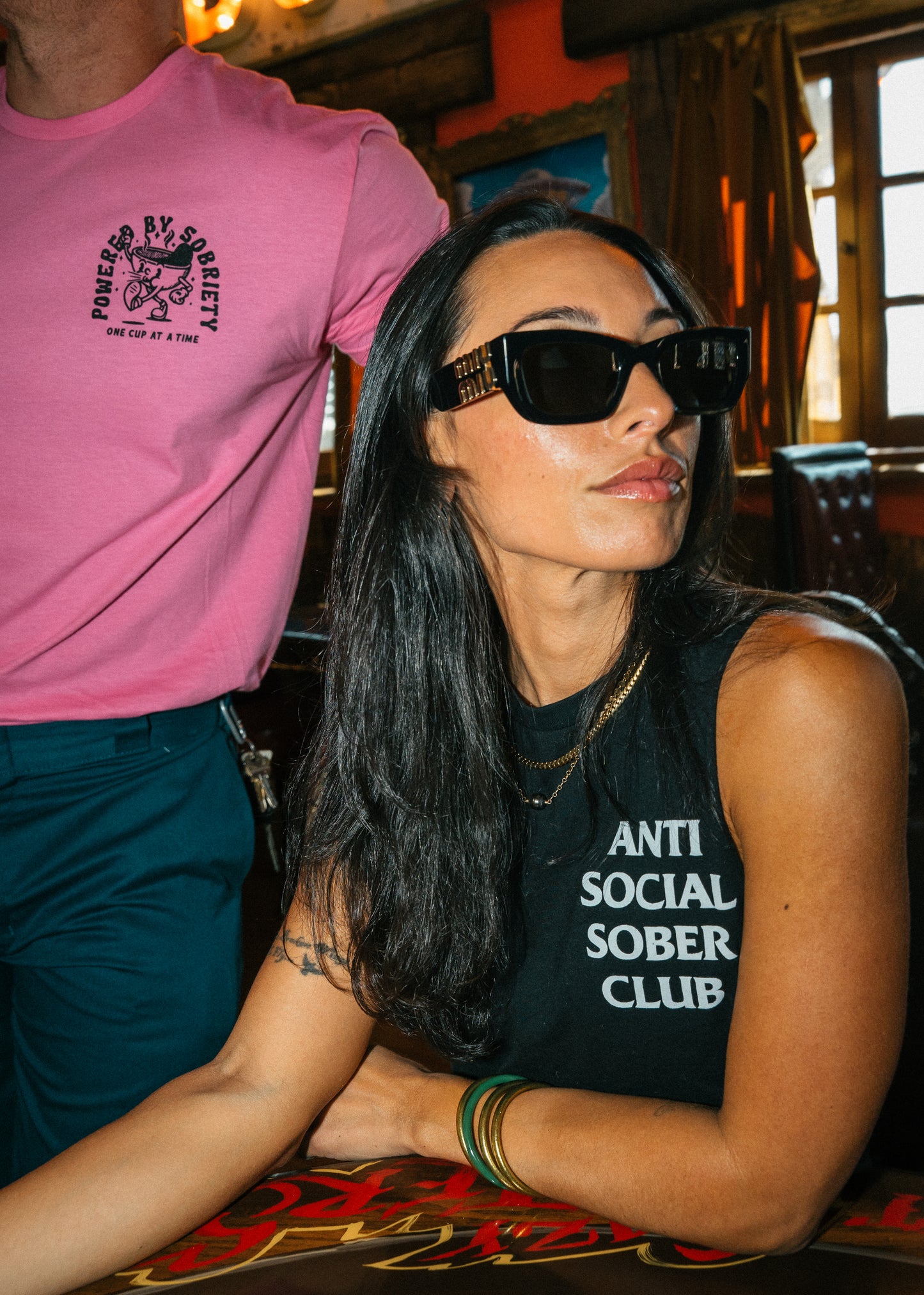 Anti Social Sober Club T-Shirt (size large, X-large & xxlarge preorder 3 week turnaround )