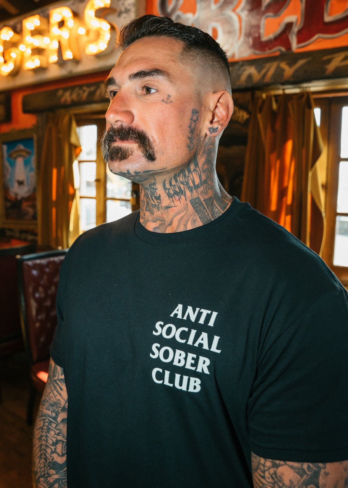 Anti Social Sober Club T-Shirt (size large, X-large & xxlarge preorder 3 week turnaround )