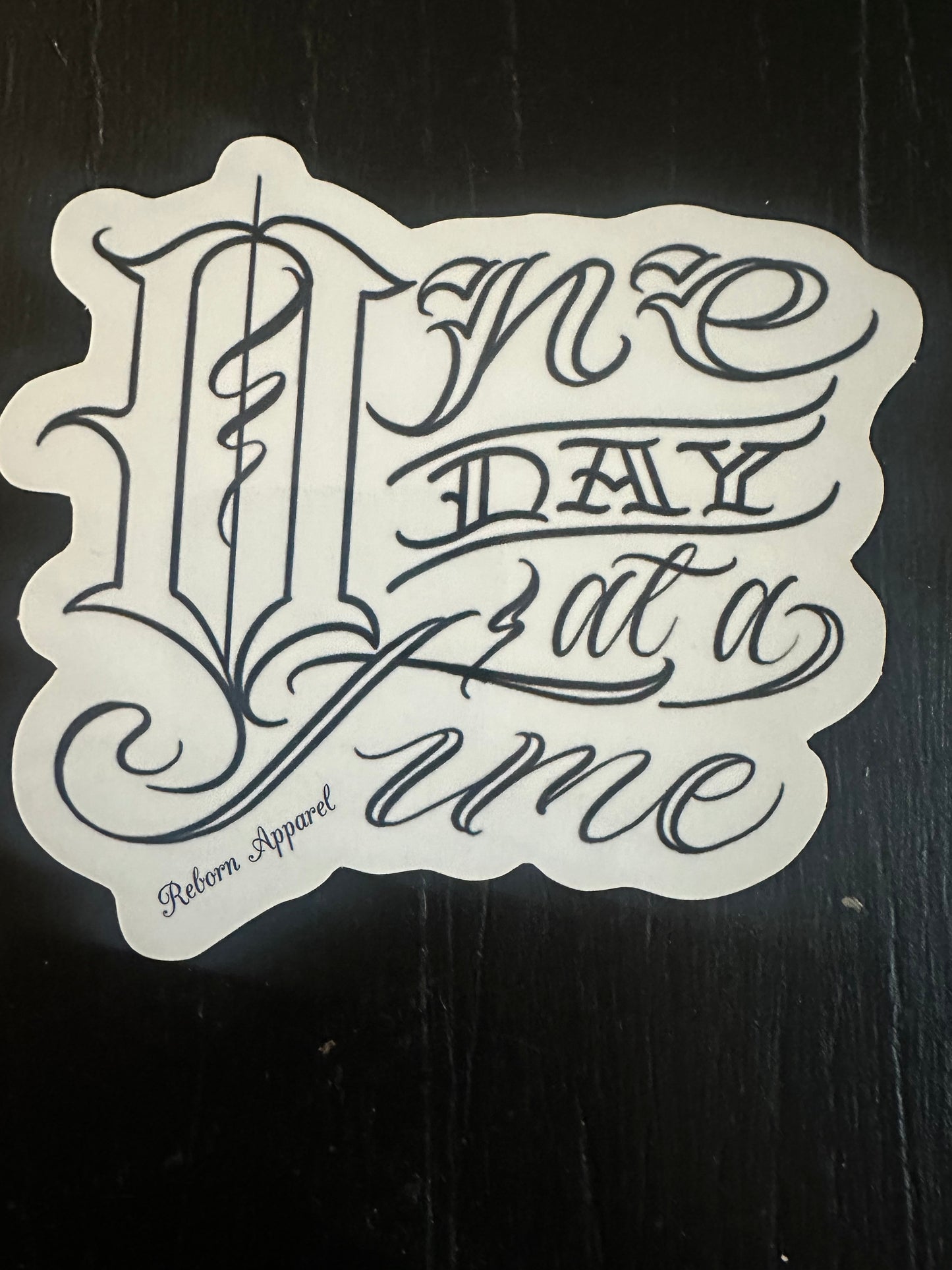 One day at a time sticker