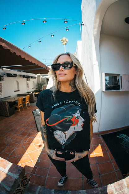 F💔CK fentanyl Black T shirt