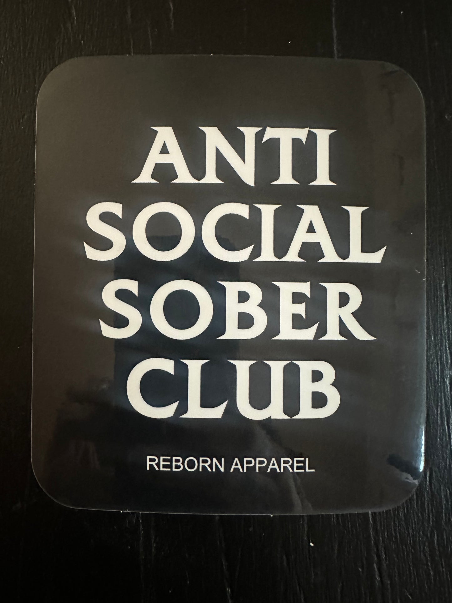 Anti social sober club sticker