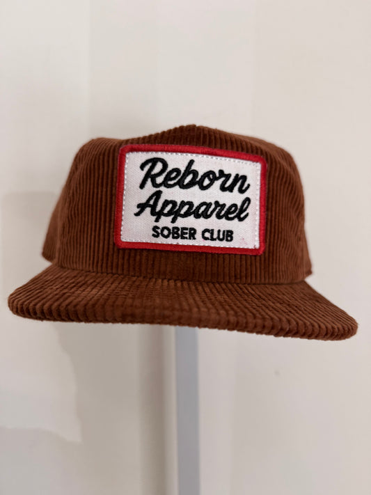 Sober Club Brown Corduroy Hat